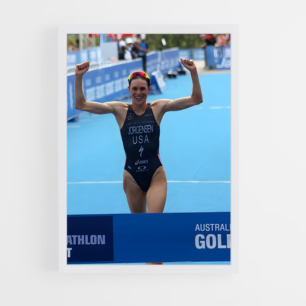 Poster Gwen jorgensen australiens – affiche Athlétisme (vue 3)
